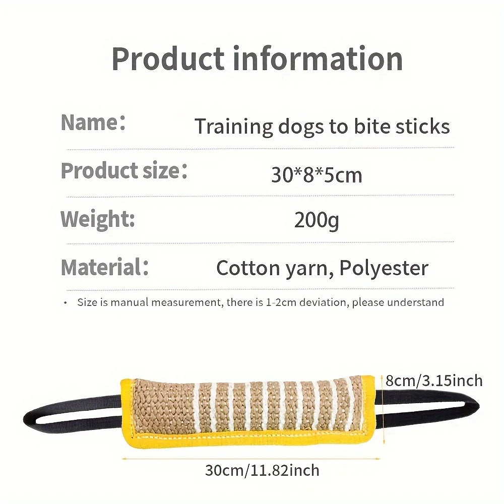 Durable Jute Dog Chew Toy - Bite-Resistant Teething Stick for Puppies & Adult Dogs, Natural Pet Dental Health Care
