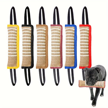 Durable Jute Dog Chew Toy - Bite-Resistant Teething Stick for Puppies & Adult Dogs, Natural Pet Dental Health Care
